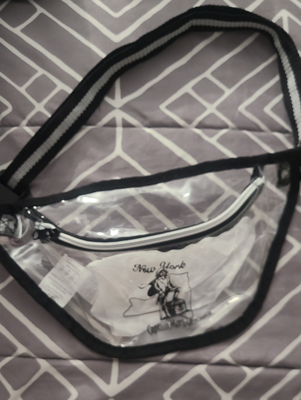 NWOT Clear Belt Bag with Black Trim New  York Captain Morgan